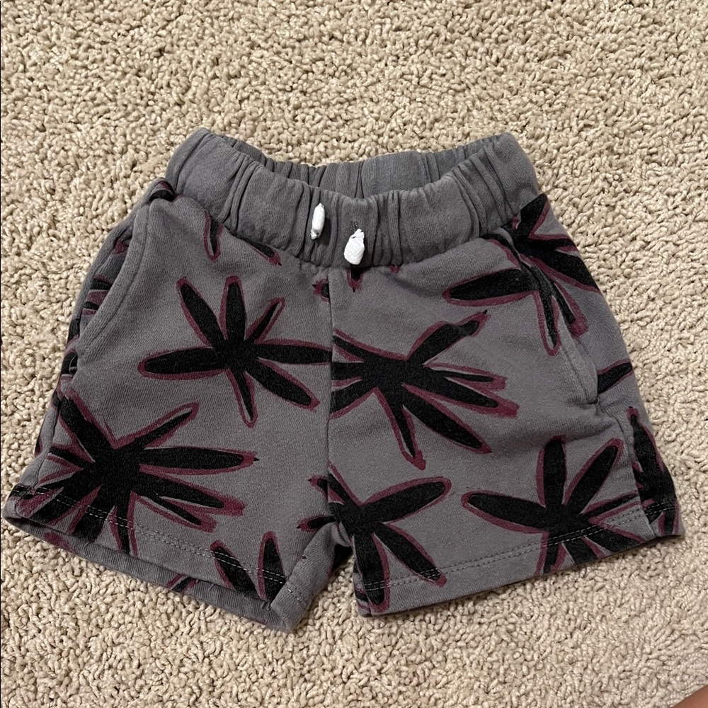 Zara Gray toddler boy Shorts with Black Star Design